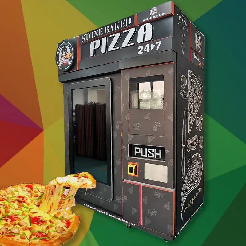 Touchscreen Automatic Pizza Vending Machine 2 Touchscreen pizza vending machine ordering interface