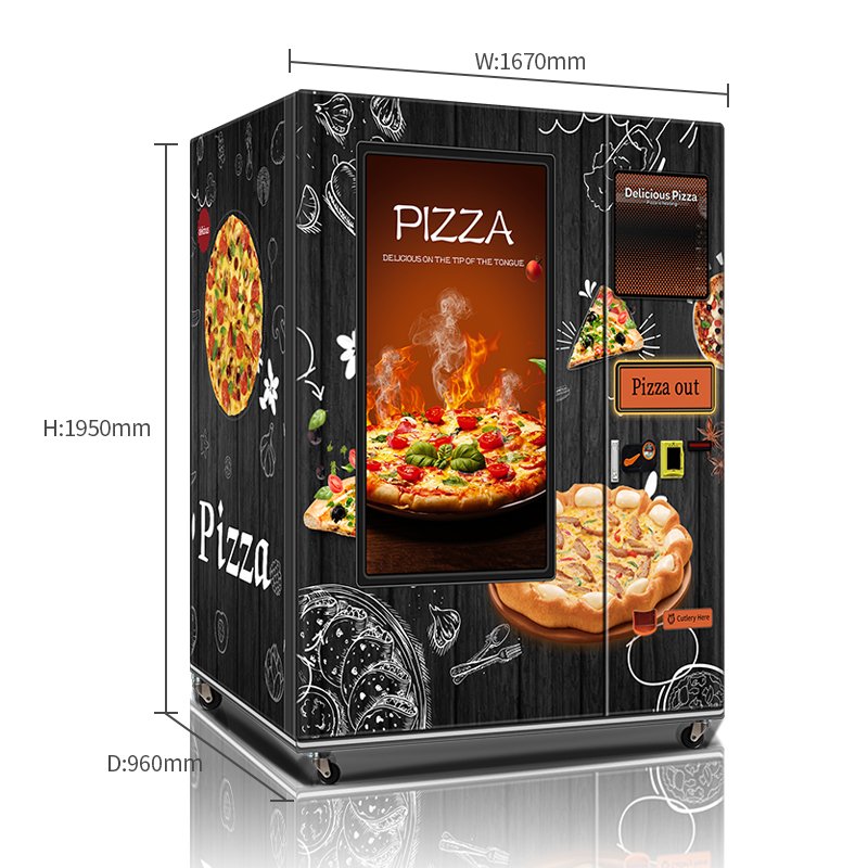 55-inch Pizza Vending Machine 1 55-inch pizza vending machine advertising screen Europe