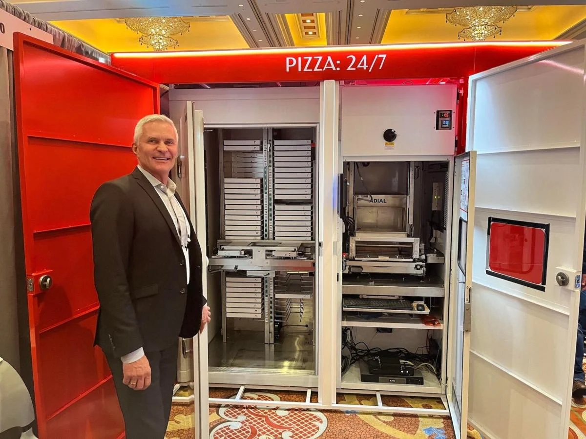 Professional installation and setup of pizza vending machines across Europe