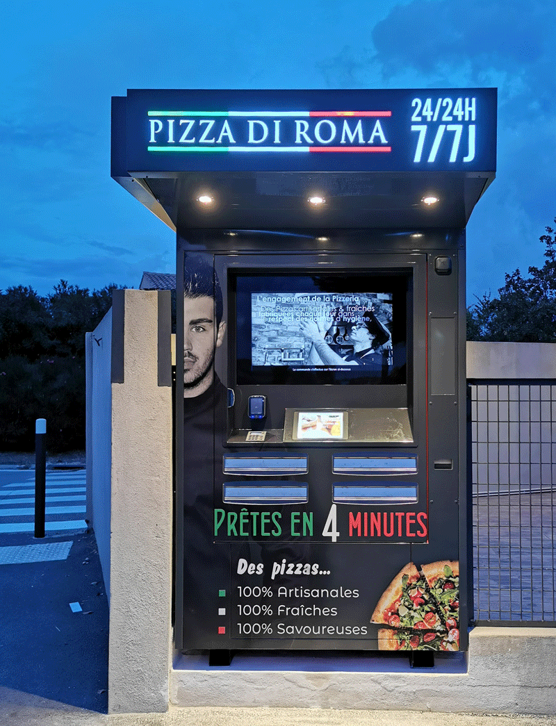 Resto’Clock Multi-Quattro pizza vending machine 2 Resto’Clock Multi-Quattro multi-oven pizza vending interior view