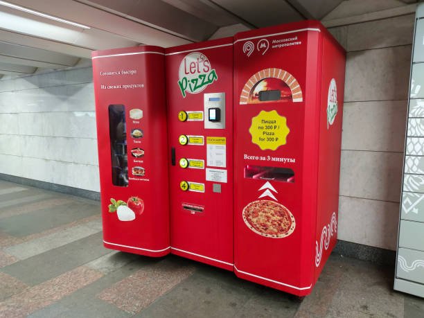 Pizza vending machine in hospital or healthcare facility setting