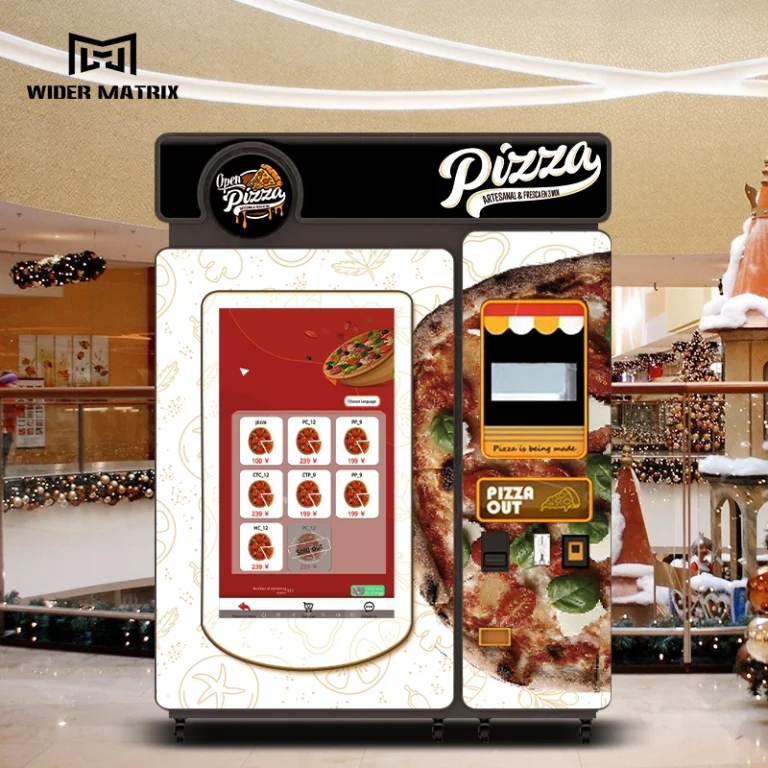 Wider Matrix WM660 pizza vending machine touchscreen interface