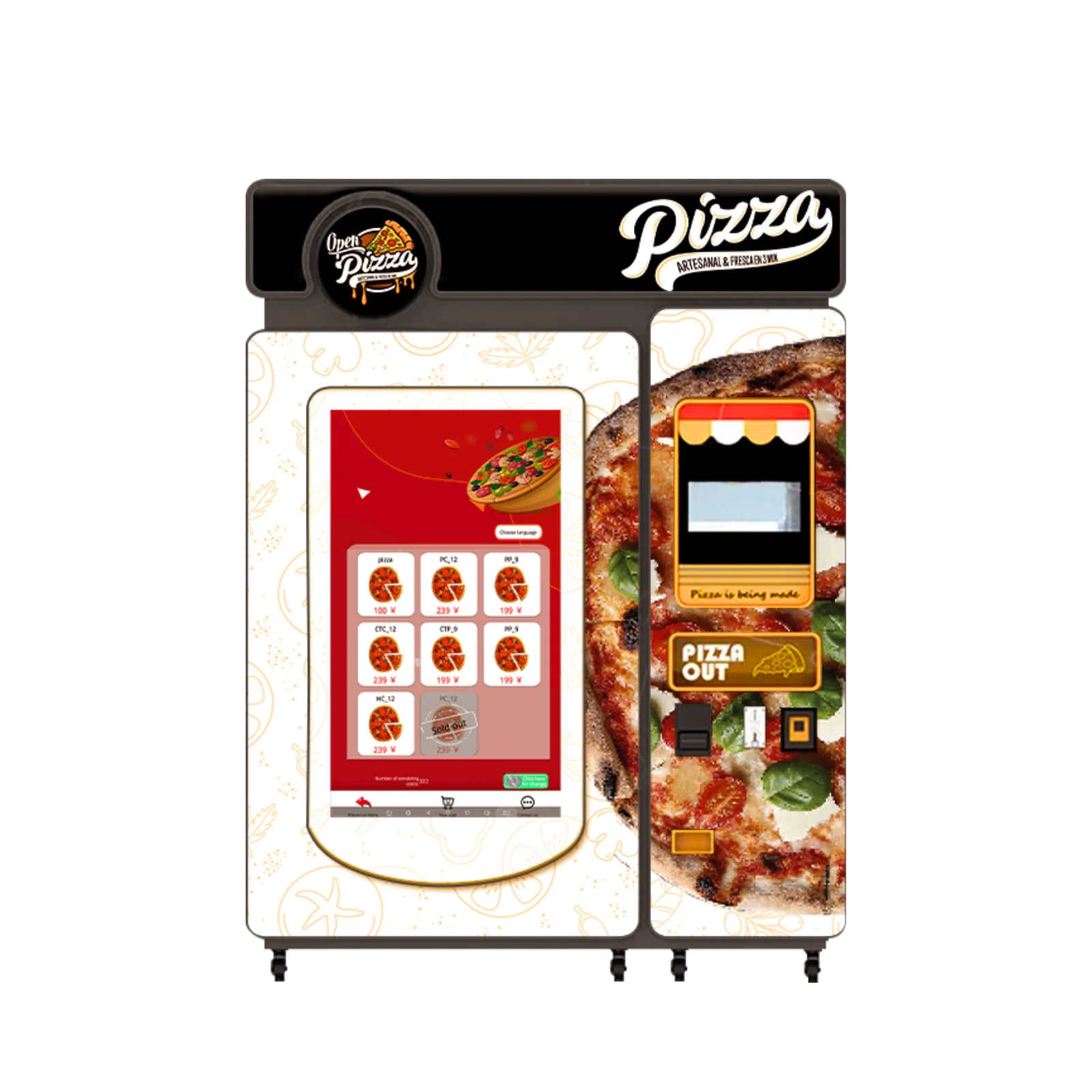 Wider Matrix WM660 smart pizza vending machine for sale Europe – frozen refrigerated heating