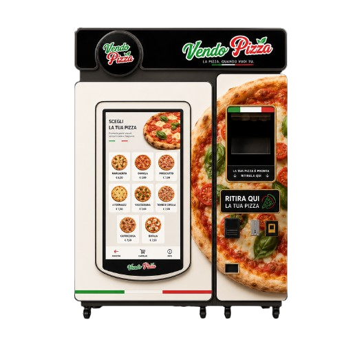 Vendo Pizza frozen pizza vending machine with 55-inch touchscreen