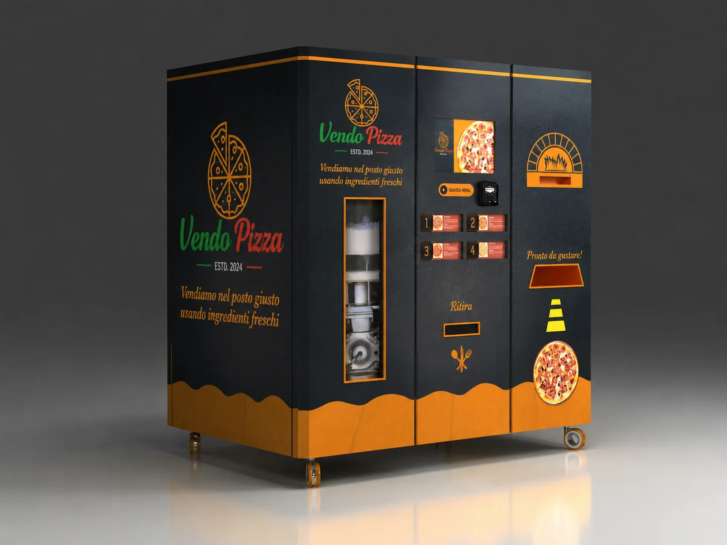 Commercial pizza vending machine for a project in Poland